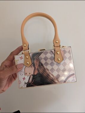 Wearable Art - Upcycled Print Media Acrylic Statement Clutch